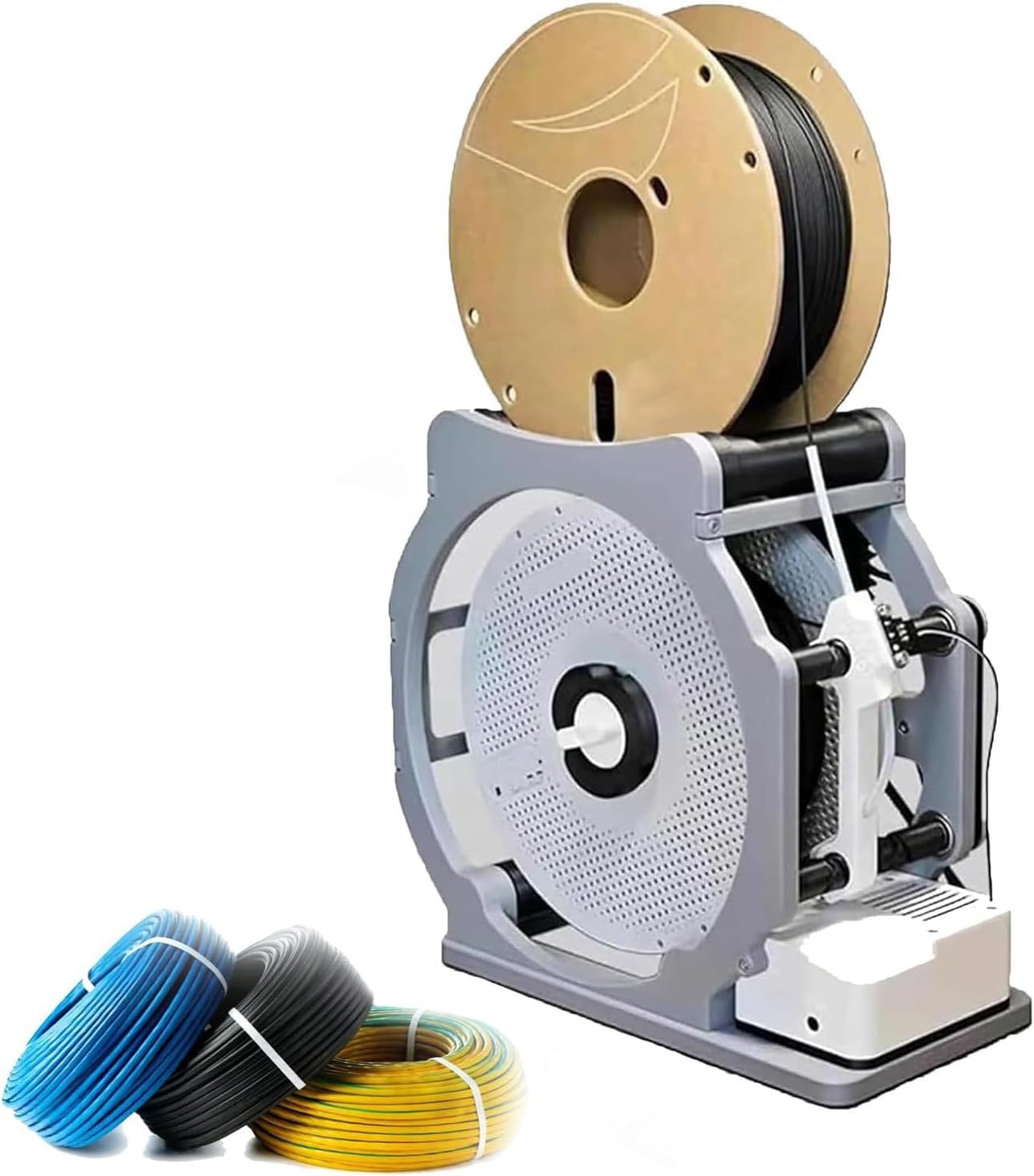 LMRXOFE Industrial Filament Respooler, Electric Spool Rewinder With Smart Startstop, Universal Wire Welding Thread Winder For 1kg Spool