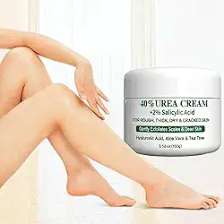 Creme de ureia 40% para pés e mãos, creme de calos para calcanhares secos e rachados, creme para os pés, esfoliante suave, hidratante para cuidados com a pele, loção de ureia para pés, força máxima