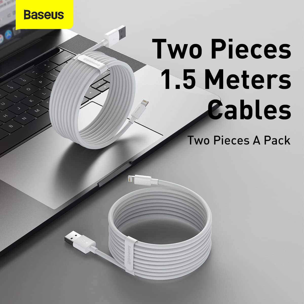 Baseus Simple Wisdom Data Cables - 2 Pack -5 Baseus Simple Wisdom Data Cables - 2 Pack -5