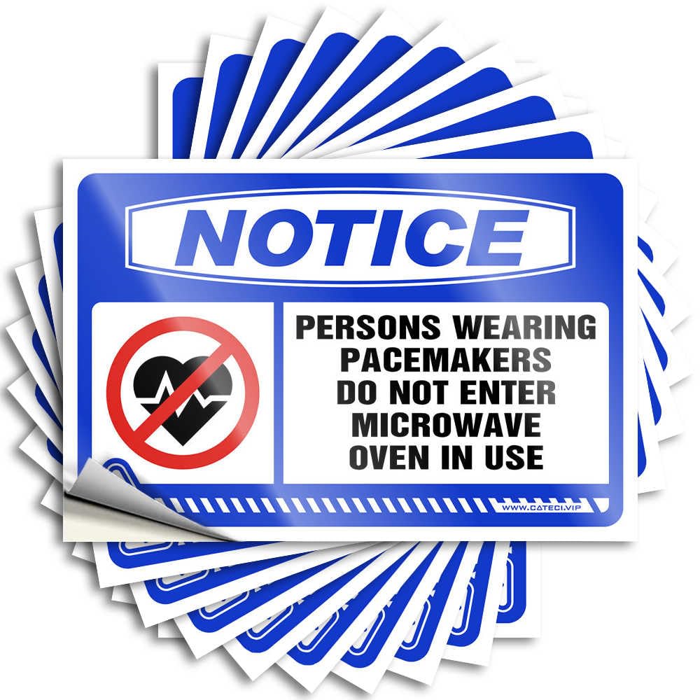 Notice Pacemakers Do Not Enter Microwave Oven Accessories Spicy - Room Stuff Quote Self Adhesive Sticker(8X12CM)