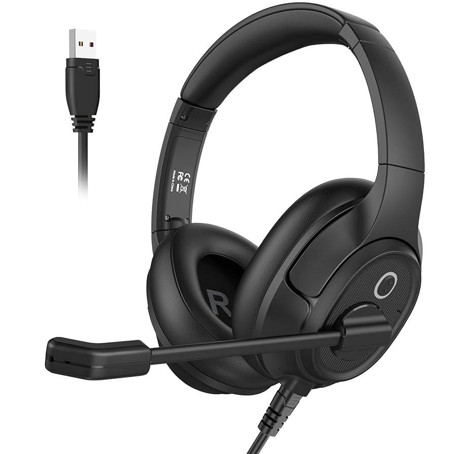 Amazon.co.jp: EKSA ヘッドセット USB接続 通話ノイズ