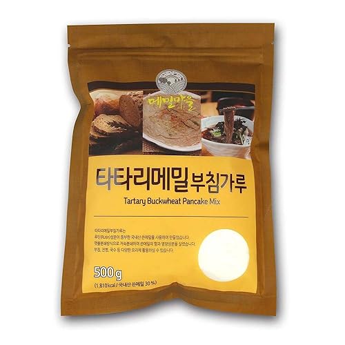 ODAESANFOOD - Mezcla tartaria para panqueques de trigo sarraceno, 17.64 oz, para un sabor crujiente, mejor para cocinar Buchimgae, panqueque