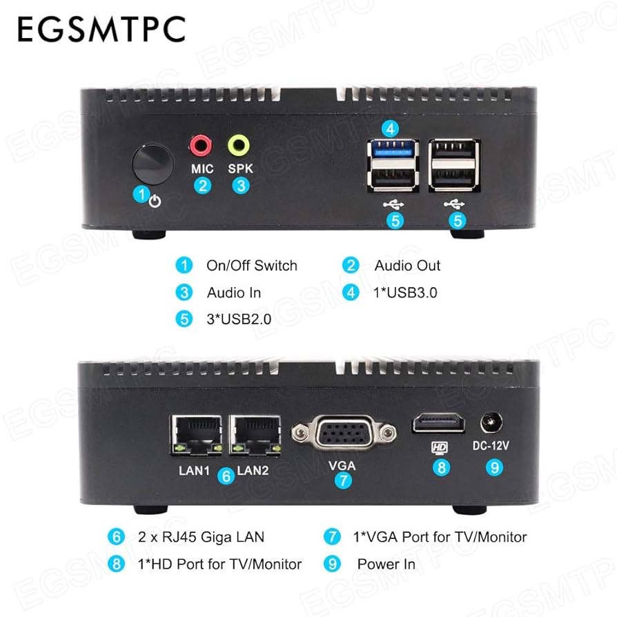 Amazon.com: EGSMTPC DC 12V Desktop Mini PC, Intel Celeron