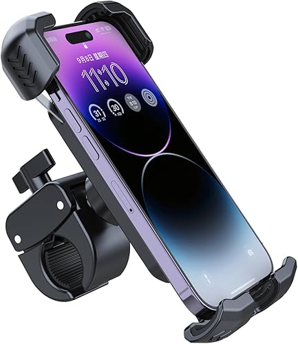 Miniatura 5 de Soporte de teléfono para bicicleta, soporte para teléfono celular para iPhone 16, 15, 14, 13, Galaxy S24, S23 y teléfono inteligente de 4.5-7
