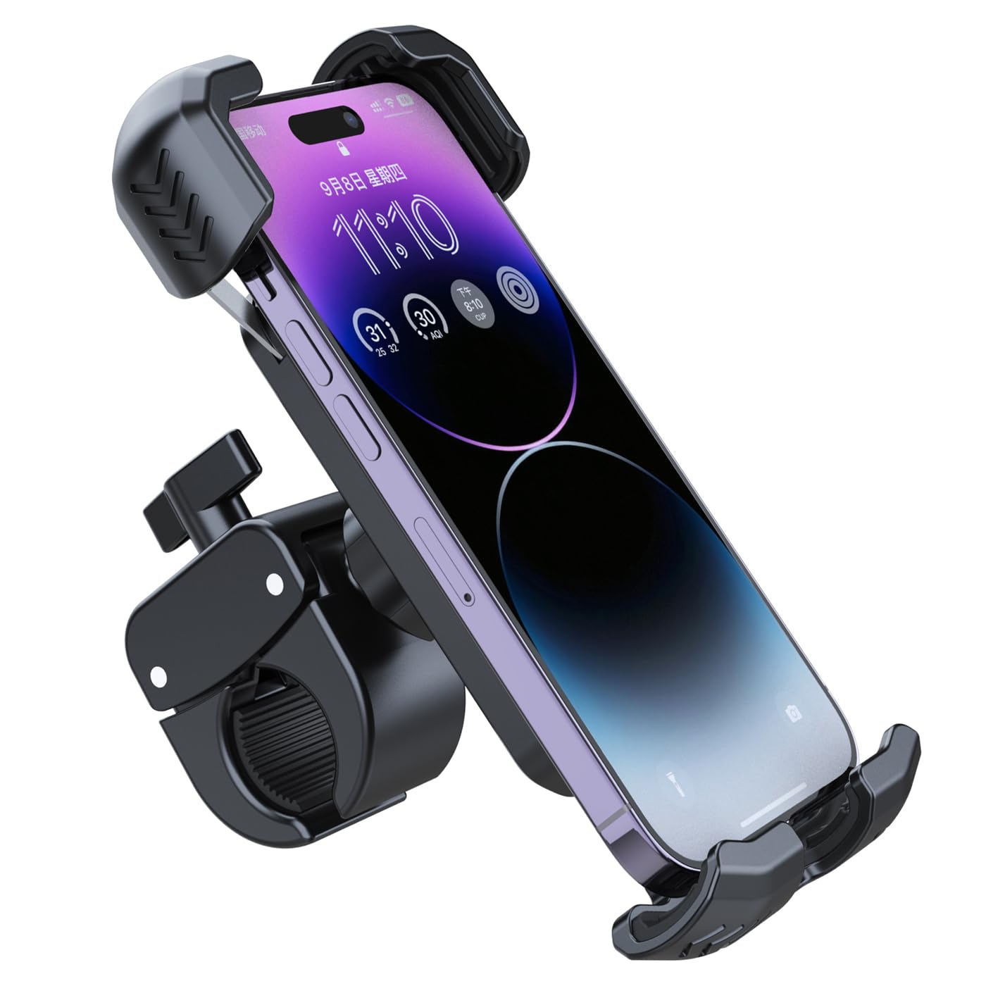 Supporto Universale Per Telefono Da Bicicletta E Moto, Rotazione 360°, Blocco Automatico, Per Manubrio 1.8-3.8cm, Telefoni 4.5-7 Pollici