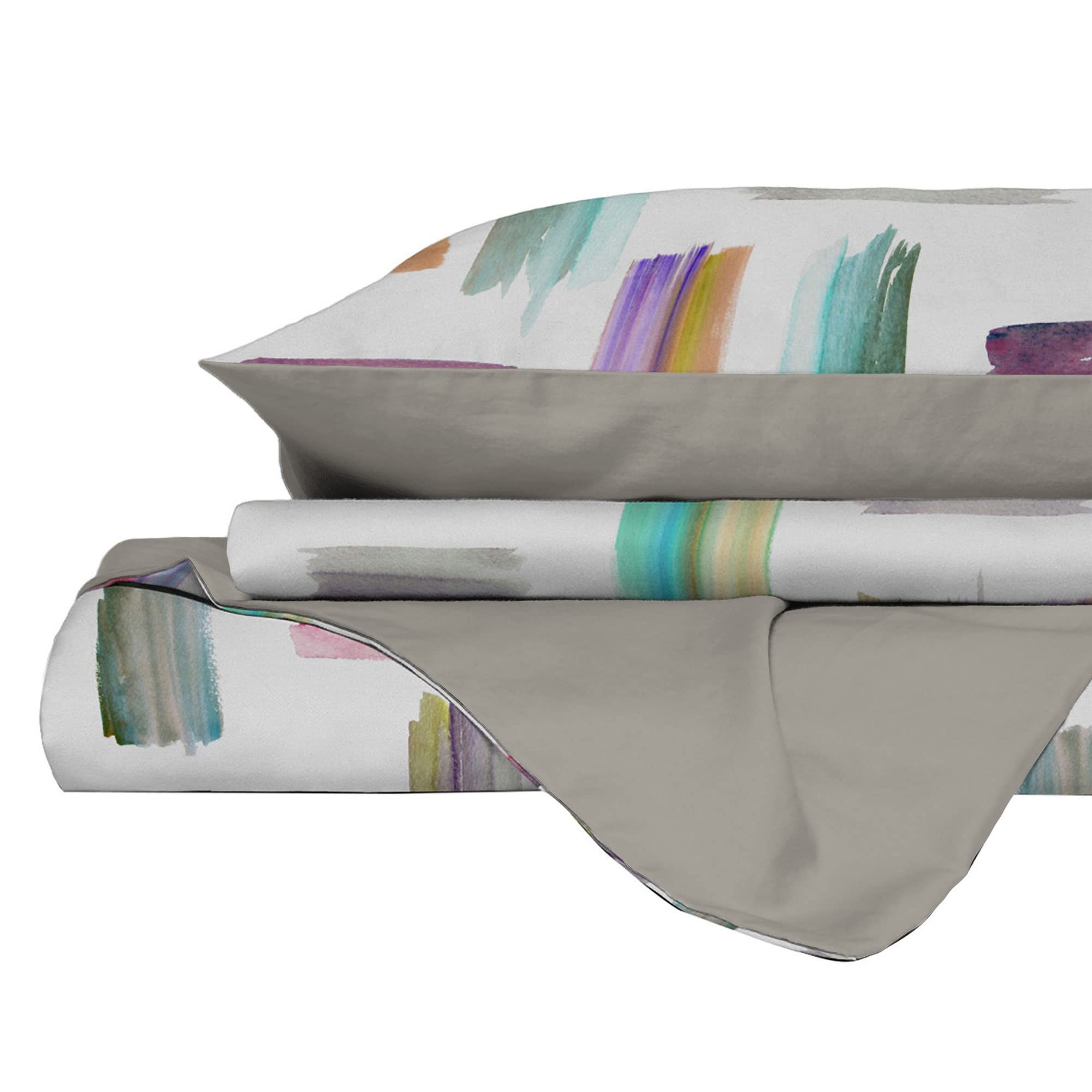 Set Copripiumino Fantasy, Lavorato in Italia - Parure Copri Piumino - Sacco Piumone 200x200 cm con Patella e federa Cuscino, Piazza e Mezza, Multicolor