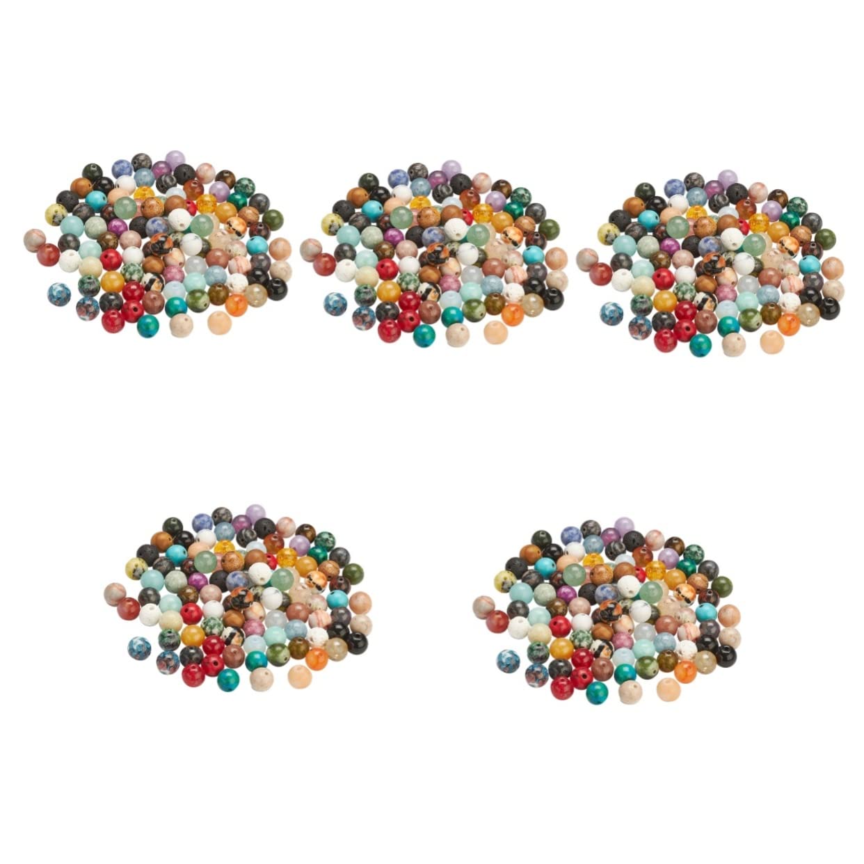 EXCEART 250piezas Abalorios De Pulidos Para Manualidades Perlas Sueltas Para Joyería Decoración De Pulseras y De Accesorios De Bricolaje