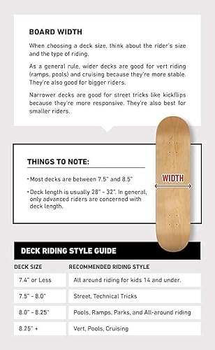 Miniatura 9 de CCS Graphic Skateboard Deck  7 Ply Maple Wood  Professional Grade  Adults, Kids, Teens, Youth  Boys & Girls