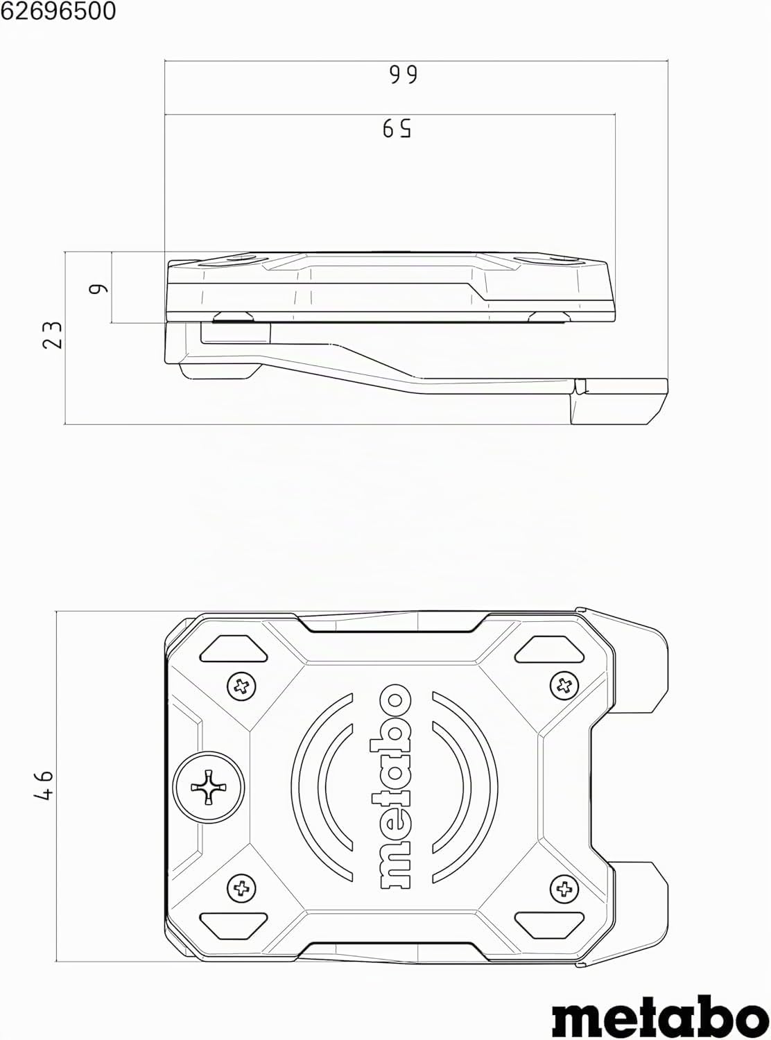 metabo Rastreador de Herramientas para iOS Buscar, IP67, para metaBOX | Localizador Bluetooth con alarma de 120 dB, compatible con Apple CarPlay, seguimiento global y diseño resistente