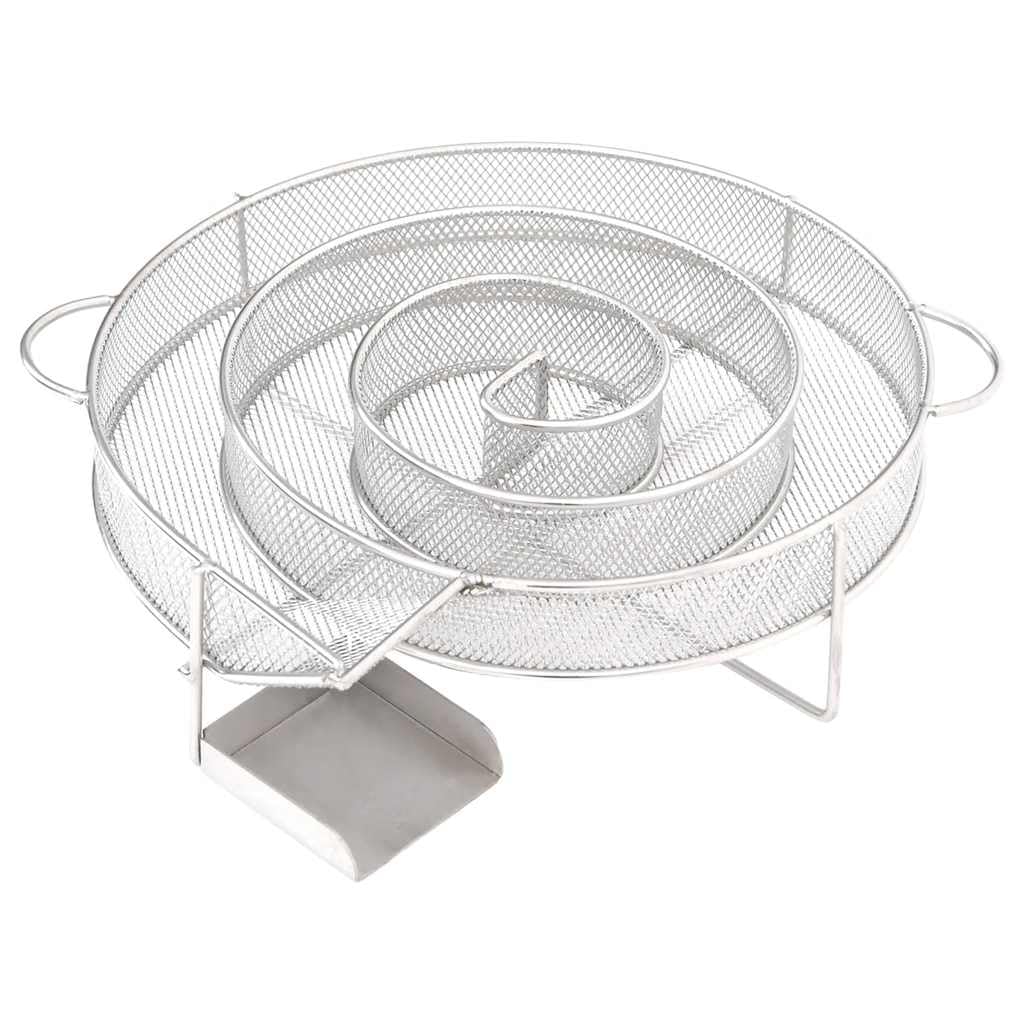 Mangloder - Generador de humo frío redondo, 19,5 cm, acero inoxidable 304, para ahumadores, pescado, carne, aves, queso, verduras, exteriores, camping, jardín, barbacoa, sabor ahumado