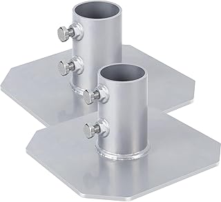 2 Pack Stationary Dock Bottom Pad,Stationary Dock Base Plate,Floating Dock Brackets Hardware for Foot Post Pipe Pole Leg,Support and Hold Docks & Prevent Sinking into Mud