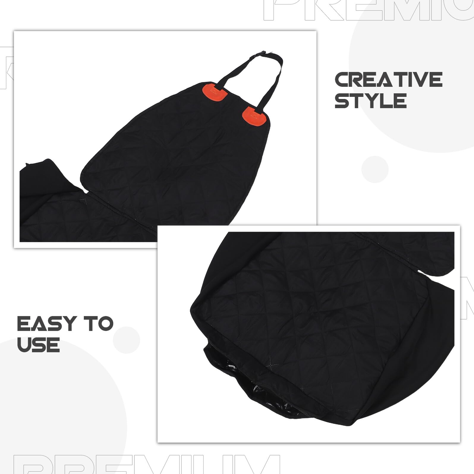 Gadpiparty Funda para Asiento Delantero de Coche para Perros Negra