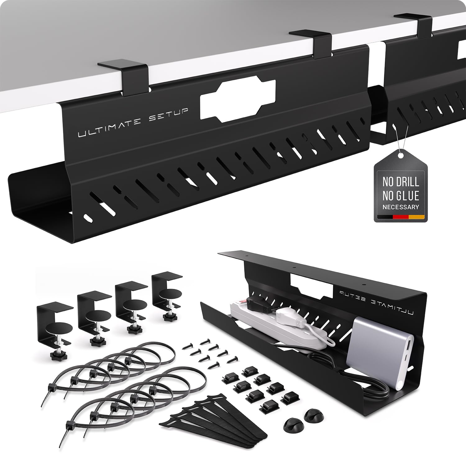 Ultimate Setup Under Desk Cable Management Tray