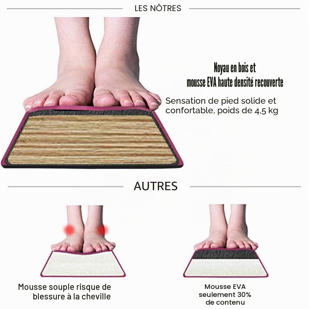 HomeSun Poutre d'Équilibre Pliable 240 cm - Gymnastique, Exercice, Fitness, Entraînement pour la Maison