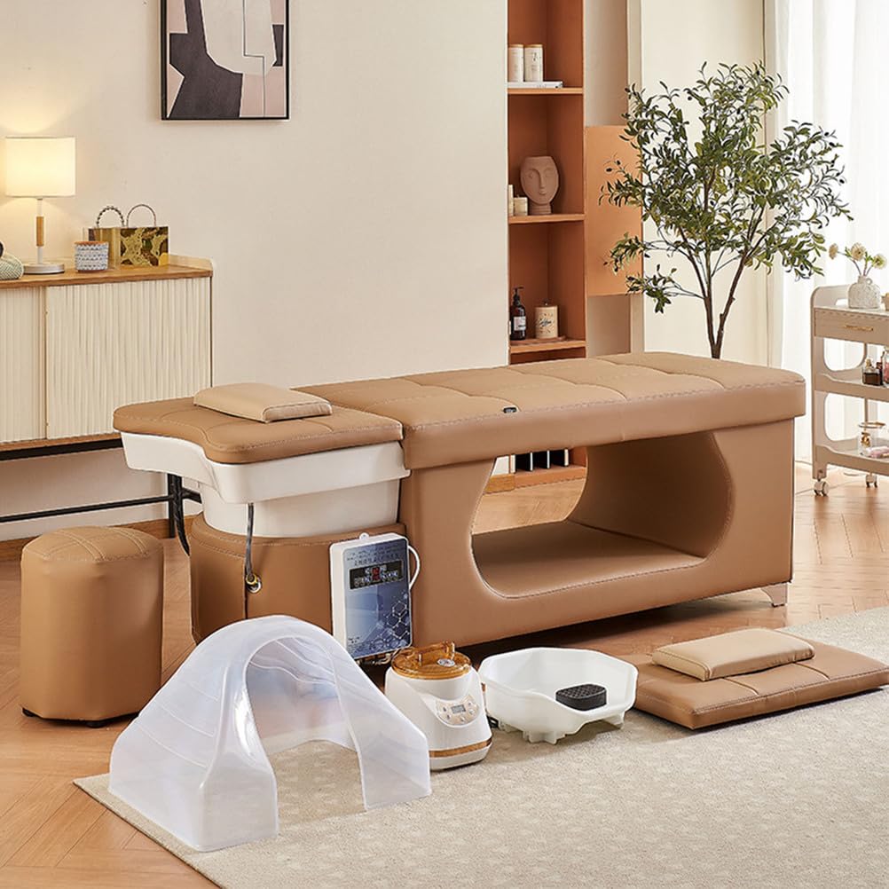 Professionelle Kopf-Spa-Rückspülanlage mit Shampoo-Becken, Wasserkreislauf, Begasung und Wassererhitzer – Ausstattung für Salons, Friseure und Stylisten