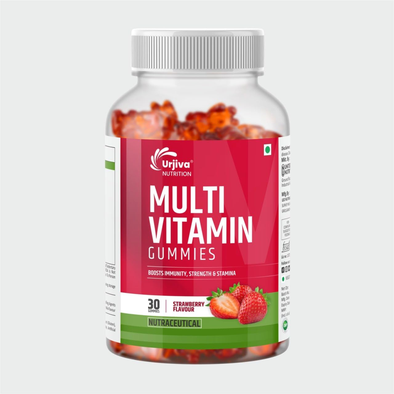 Boost Immunity Strength & Stamina Multivitamin Gummies Strawberry Flavor (30 No)-image-35