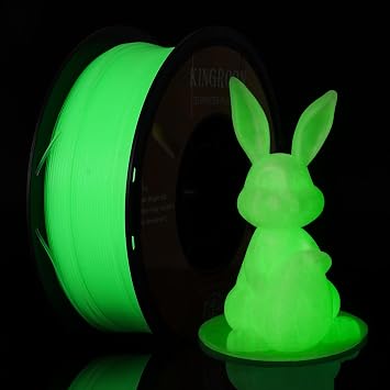 Kingroon Glow in Dark 1.75mm PLA Filament, Fit Most FDM 3D Printers, Dimensional Accuracy +/- 0.03 mm, 1kg Spool2.2lbs, Luminous PLA 3D Printer Filament - Green
