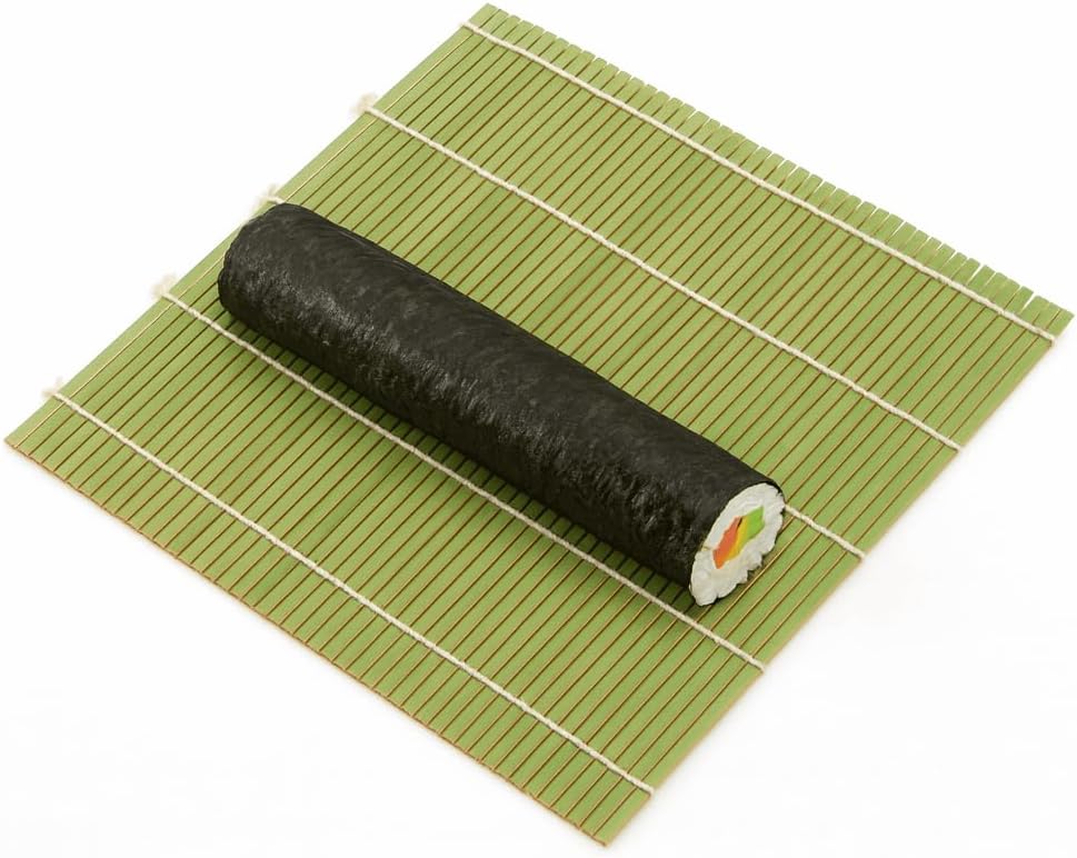 JapanBargain S-3155, Green Bamboo Sushi Roller Mat 9-1/2-inch Square