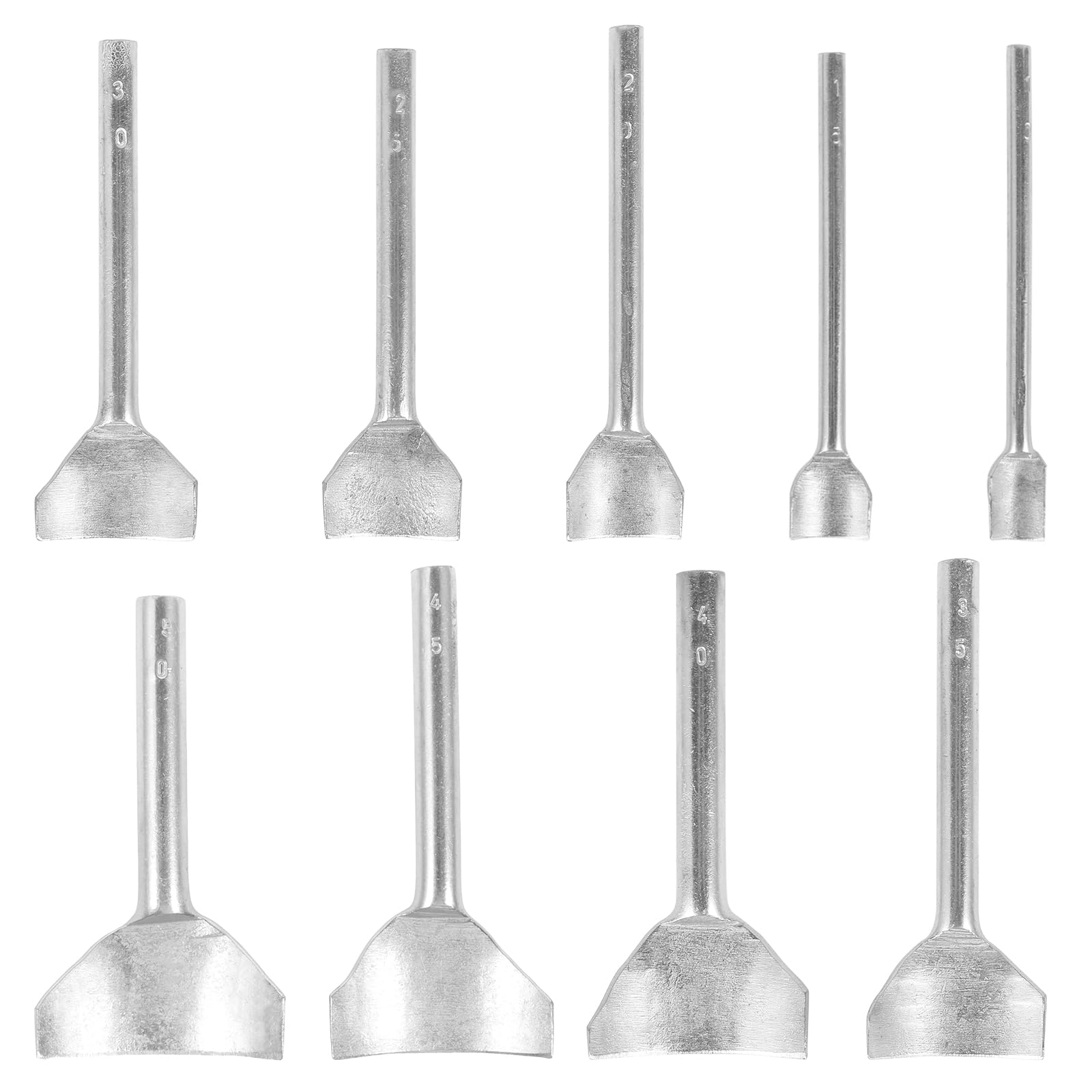 9 Pcs Half Round Leather Punch 9 Sizes Steel Leather Corner Punch Reusable Leathers Strap Cutter Multipurpose for DIY Belts Wallets