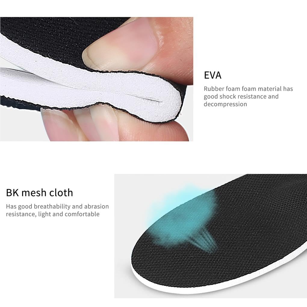 Juego de 10 plantillas de arco para zapatos de apoyo para el cuidado de la salud, color negro, mano de obra fina, diseño grueso, unisex, multiusos, pies planos, estilo 1