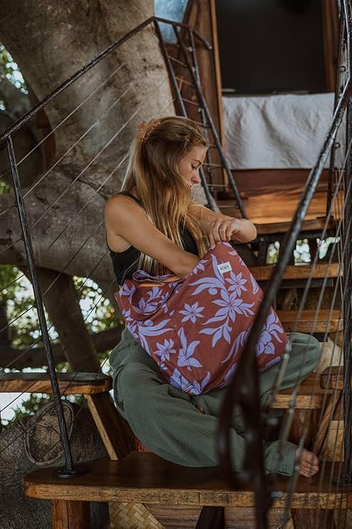 Image of Roxy Cotton Tote Bag | Everyday Carry | Beach | Travel | Vacation | Reusable | Lightweight