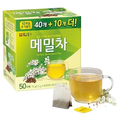 Damtuh Té de Alforfón Tártaro  Té Herbal Cremoso y Refrescante, Sin Cafeína, 50 Bolsitas de Té (1.5g cada una)