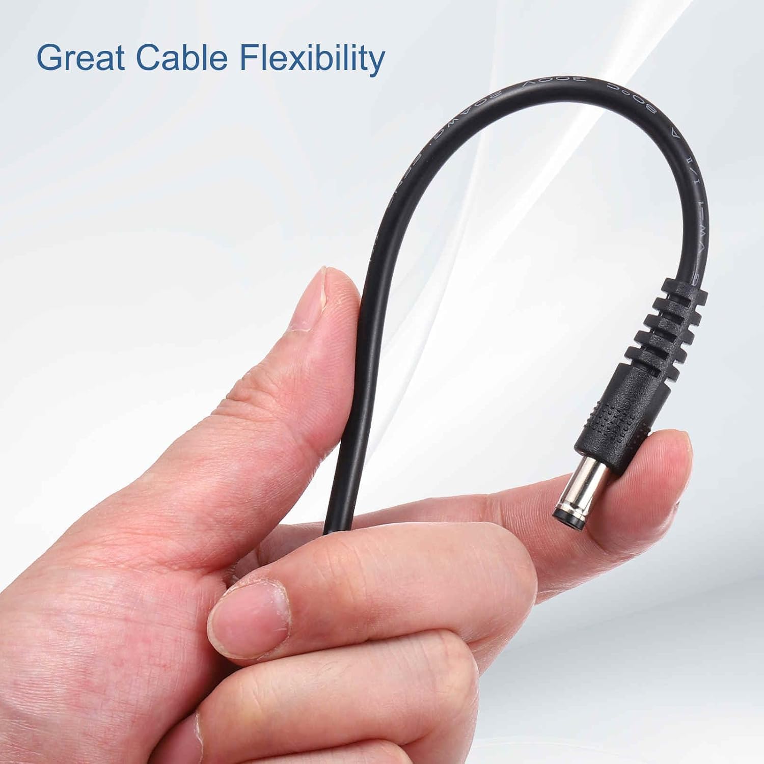 MECCANIXITY 2pcs DC Power Pigtails Cable, 5.5mm x 2.5mm Male Barrel Plug Connector to Bare Wire Open End 100cm for PC Laptop Toys Cellphone Electronic Devices