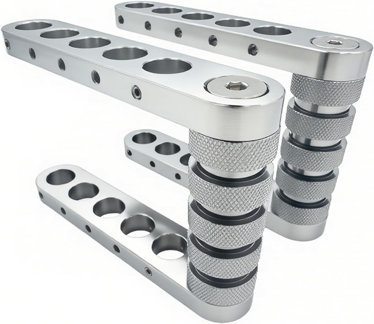 1 Pair Go Kart Racing Billet Pedal Extensions Extenders, Extra Long Aluminum (Grey)