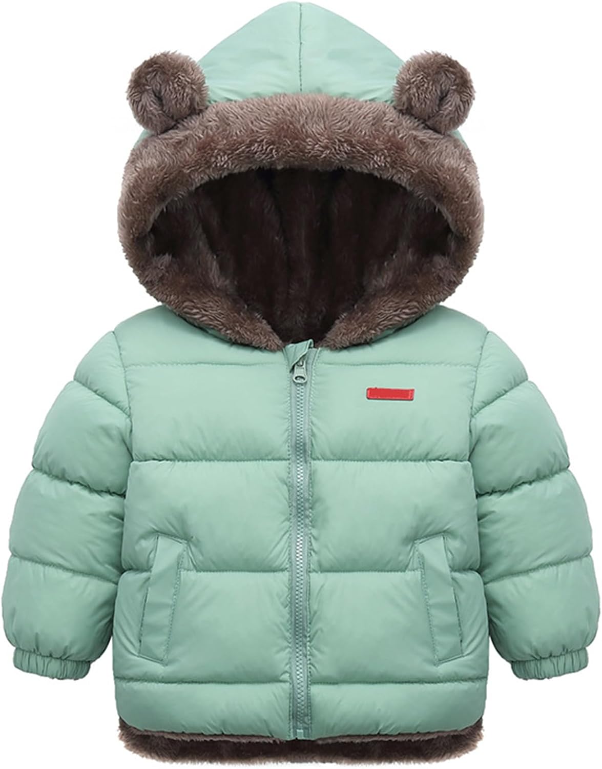 Arssm Baby Boys Girls Winter Fleece Coat Toddler Kids Warm Cute Bear Ear Hooded Jacket
