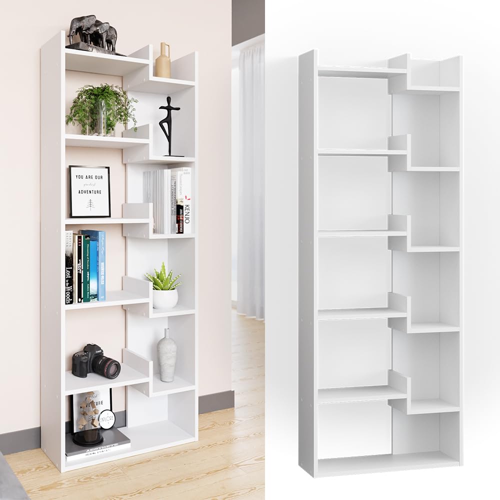 Vicco Raumteiler Fico, Weiß, 61 x 160.2 cm, zur Raumtrennung und Aufbewahrung mit offenem Regalaufbau