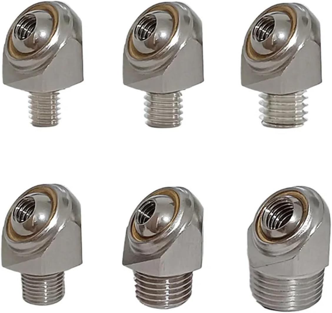 Stainless Steel SS304 CNC Lathe Tool Tower Spray Water Cooling Adjustable High Pressure Coolant Nozzle Base(M8x1.0-M6)