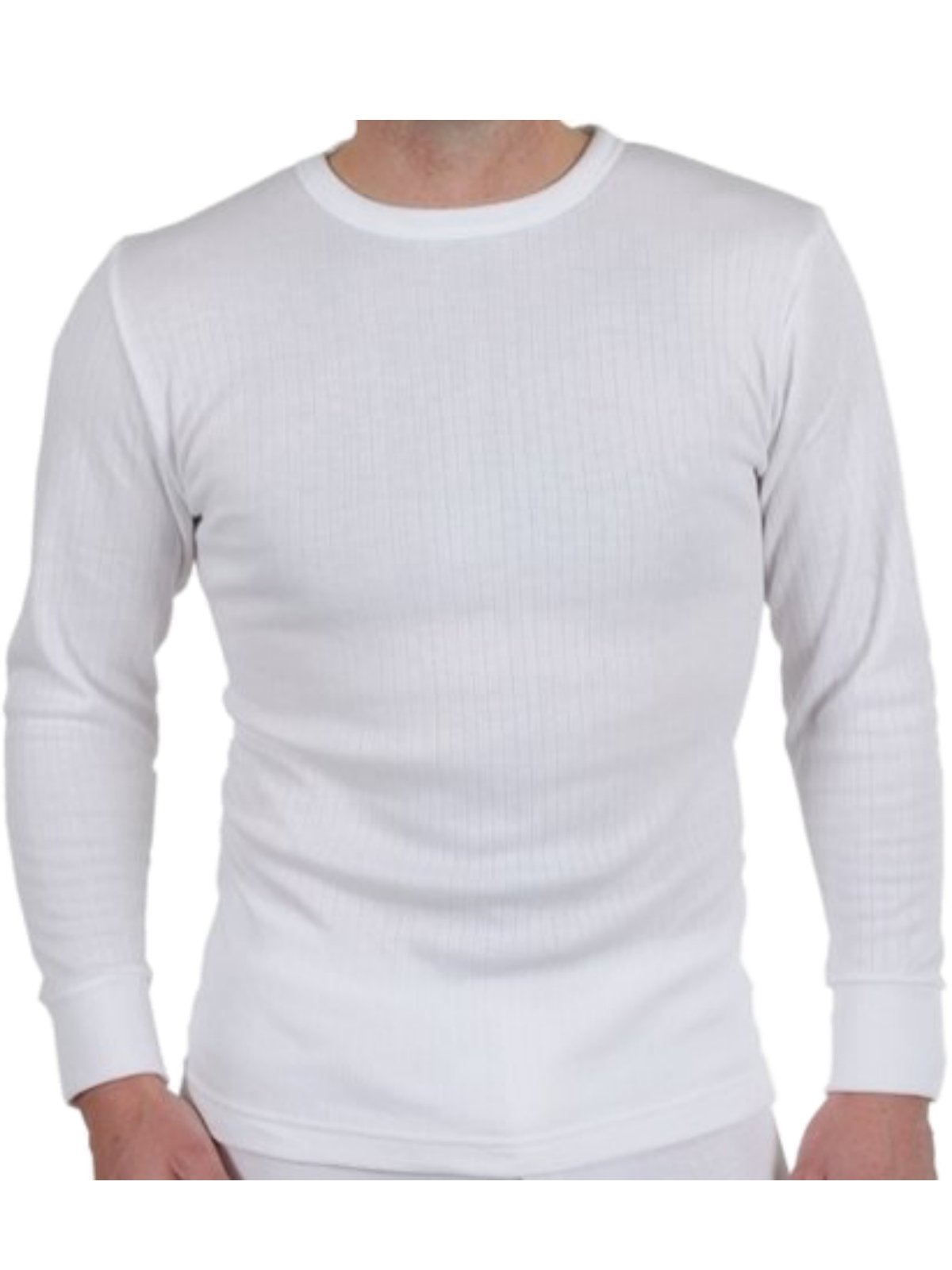 Hduk Mens Thermal Underwear Men's White Quality Thermal Long Sleeve Top/T-Shirt/Underwear (X Large - To Fit Chest 44-46" (112-117 Cms), )