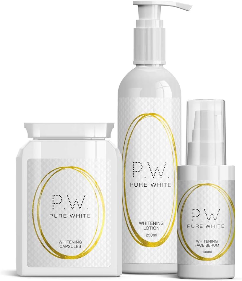 Flawless Finish Pure White Whitening Capsules, Whitening Body Lotion & Whitening Face Serum