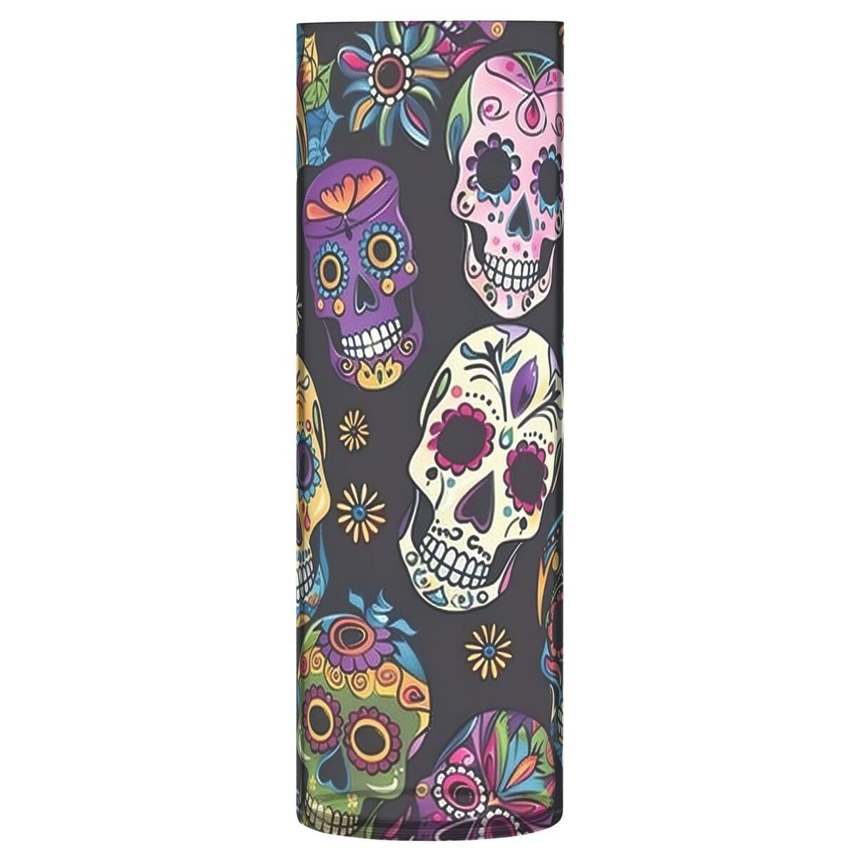 JUMBEAR Beautiful Sugar Skull Vase for Flowerse -Halloween Clear Vase Rustic Home Décor for Modern Farmhouse, Ideal Shelf,Table & Entryway Decor
