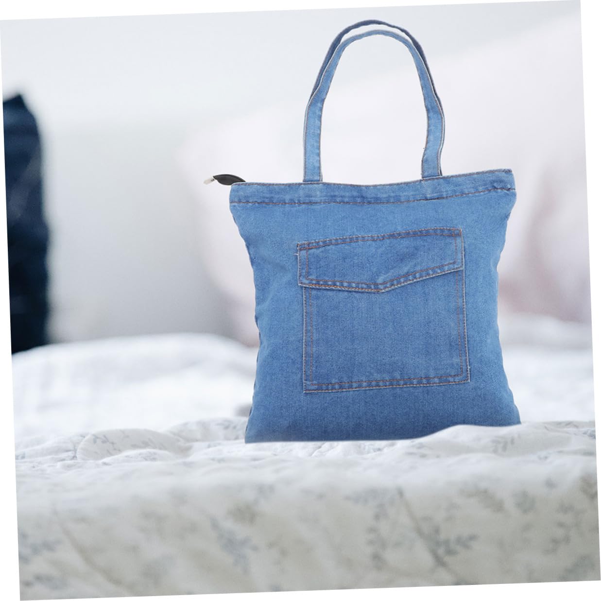 ifundom Borsa Tracolla Donna in Denim Grande Capacità, Leggera e Versatile, Spalla Singola Comoda per Uso Quotidiano e Lavoro, Design alla Moda Unico