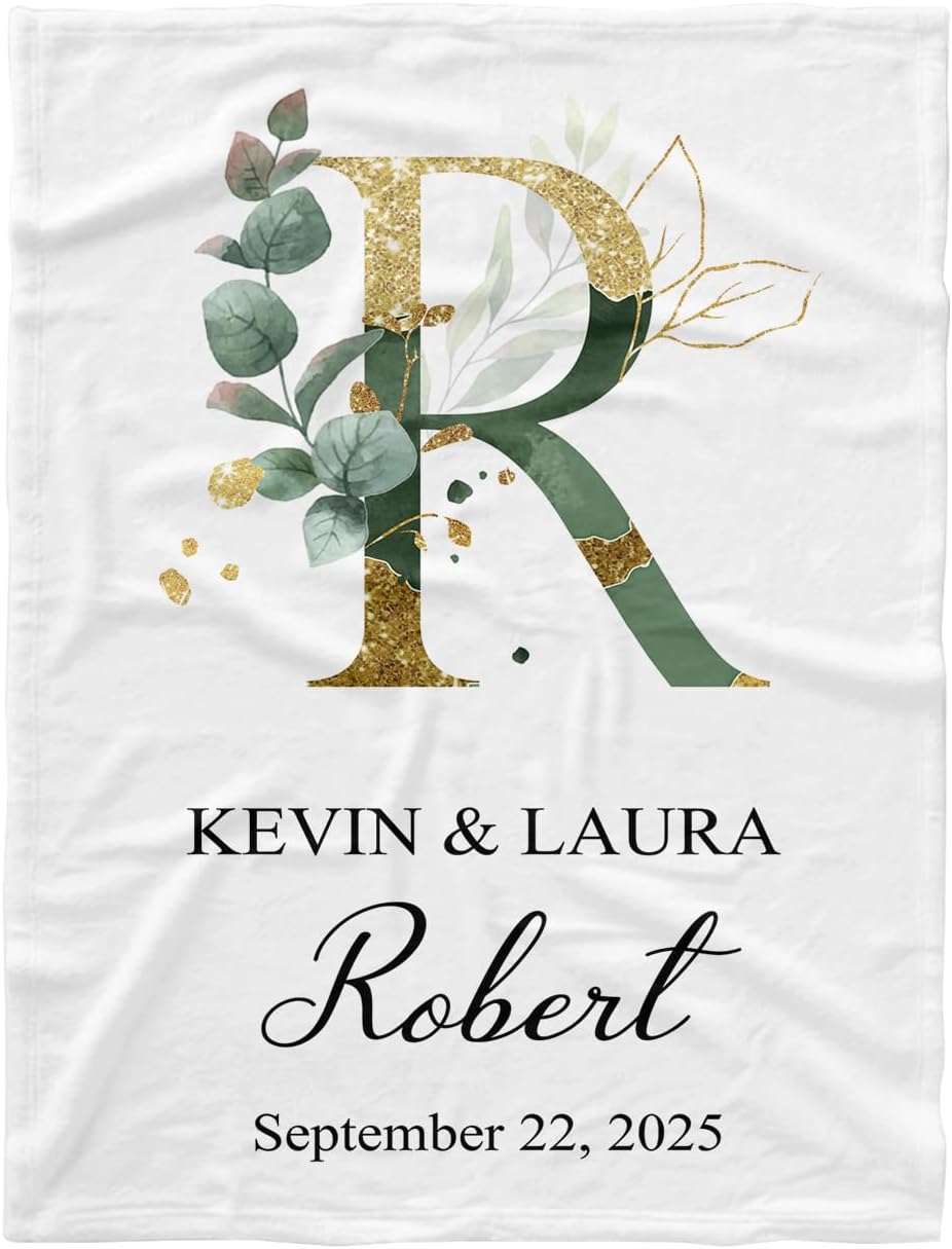 Personalized Couple Blankets, Him & Her Wedding Blanket, Custom Blanket Gifts for Husband Wife Mr Mrs Boyfriend Girlfriend with Name Fleece Sherpa 30x40 50x60 60x80 NQ5619514