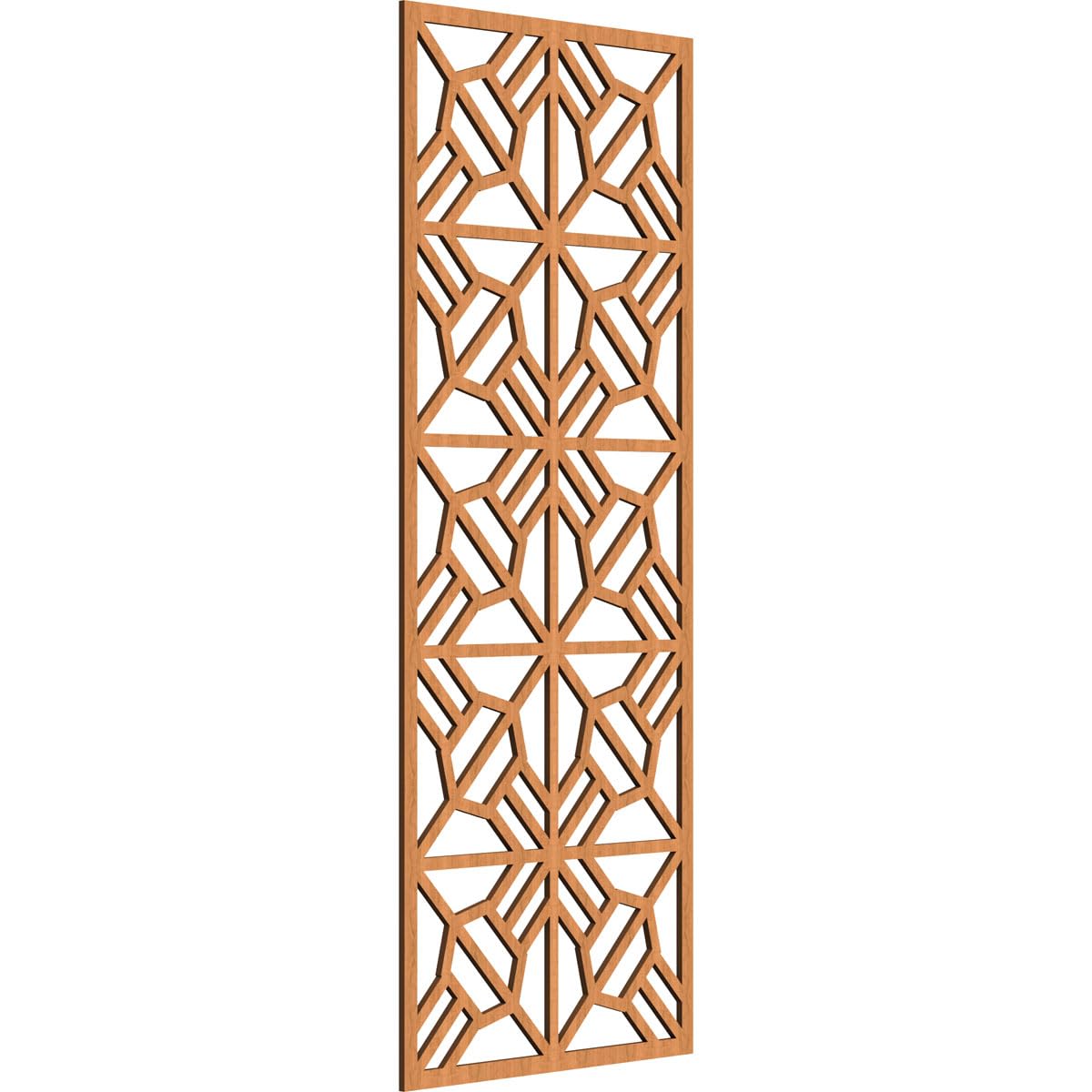 Auburn Decorative Pierced Fretwork Wood Wall Panels, 19 3/8"W x 49 3/8"H x 1/4"T, Cherry