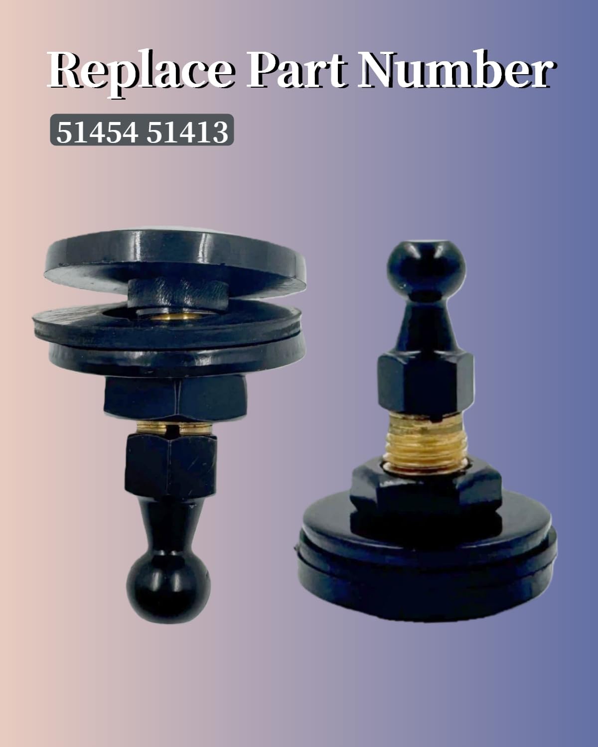 Truck Cap Window/Door Parts Fit for LEER 100XL /100XR / 100XQ / 180XR / 180XL, 2 Large Buttons 51454 and 2PCS 10mm Ball Mounts 51413 Combo