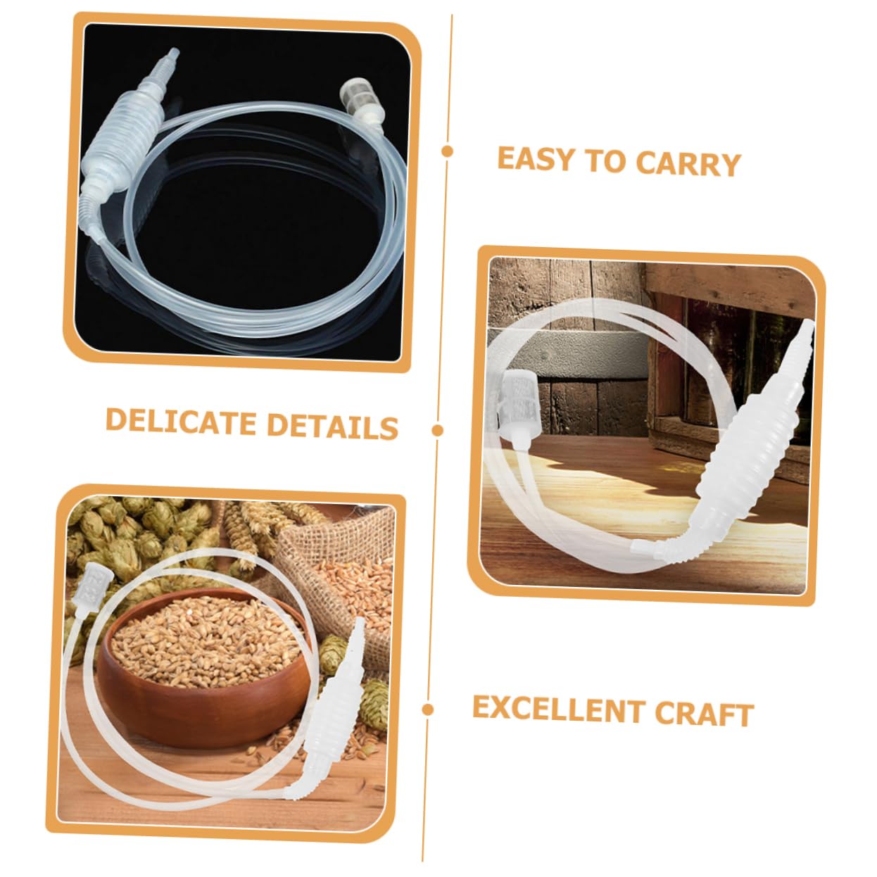 Cabilock Wine Siphon Hose Home Brew Tube for Wine Making and Beer Brewing Flexible Siphon Pump for Easy Liquid Transfer and Racking