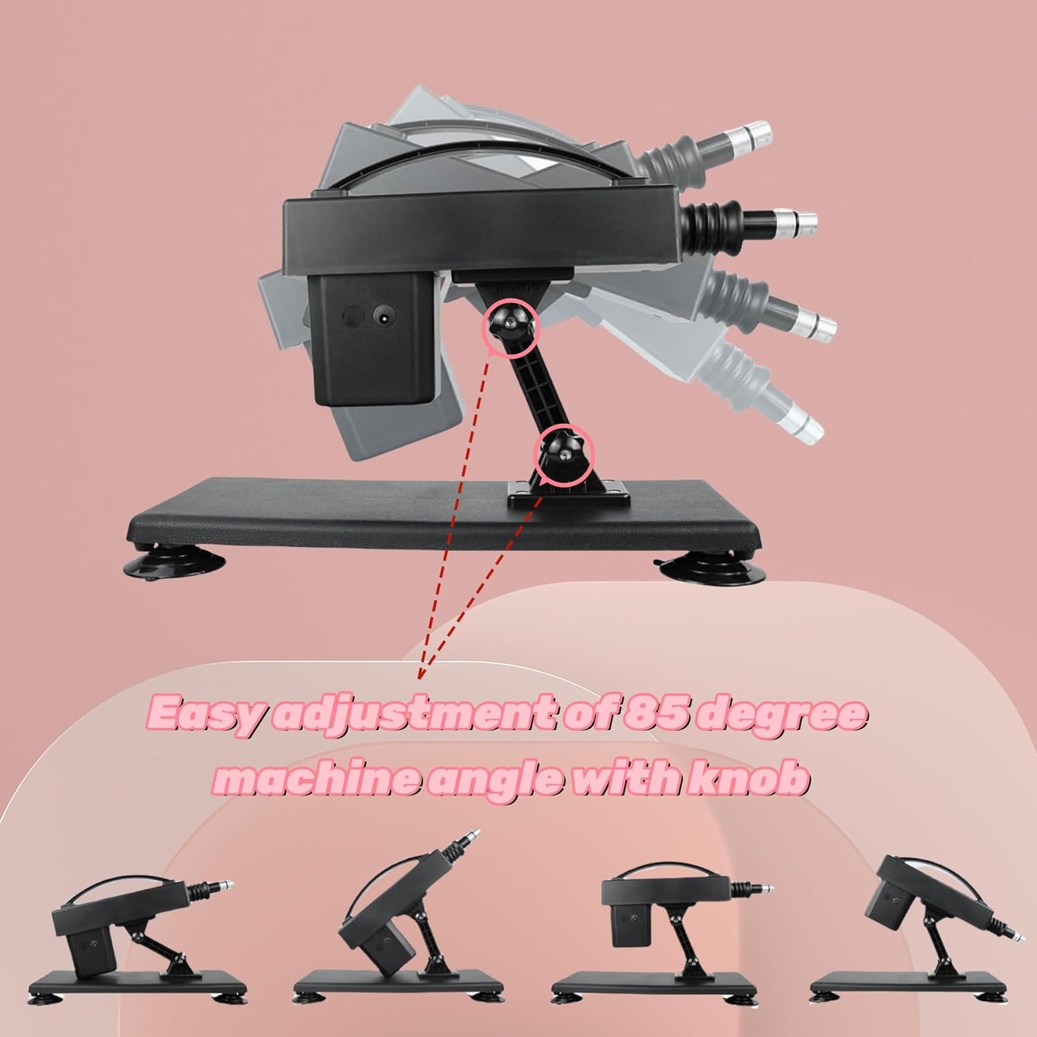 Sex Machine with Remote Controller Adjustable Angle & Speed Dildo Machine,Automatic Thrusting Machine Multiple Dildos Replacement Sex Toys for Adults Sex Game