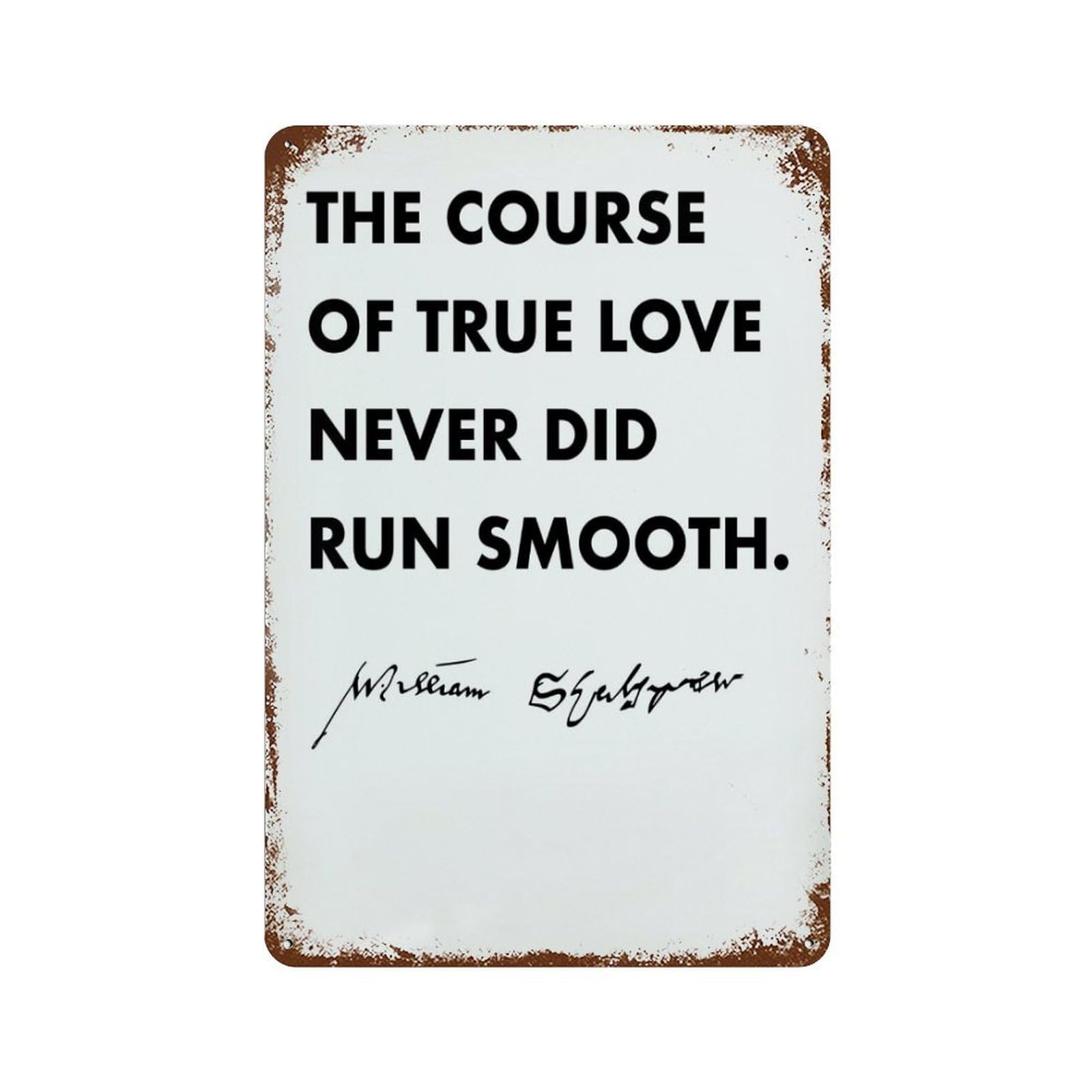 xiaoxiaoshen The Course of True Love Wall Decor Art Metal Tin Poster Modern Home Decor Art Home Bar Shop Decorations Vintage Sign 30x20cm