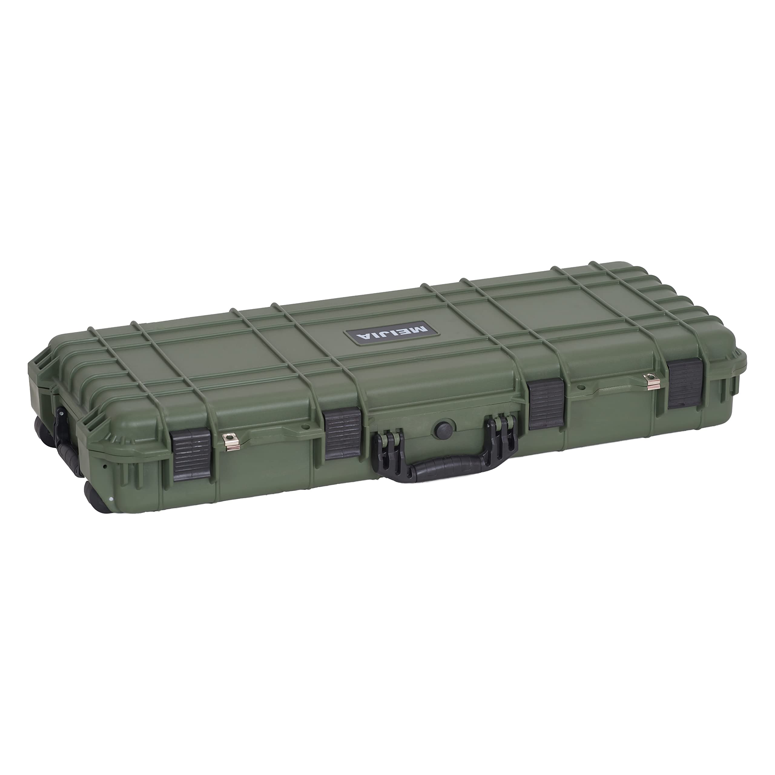 MEIJIA Portable Rolling Waterproof All Weather Hard Rifle Case,Gun case with Wheels,Customizable Fit Foam Included,Fit for Rifle,Guns,Shotguns, Airsoft Gun