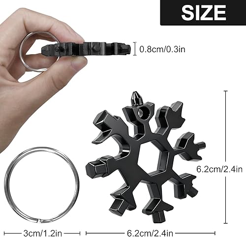 Miniatura 3 de Multiherramienta de copo de nieve 18 en 1, 9 paquetes de llaves de copo de nieve de acero inoxidableabridor de botellaskit de destornillador,