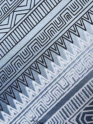 Image of Swayam Ananda-Premium 100% Cotton 200 TC,Microfiber Fill 150 GSM -Geometric Pattern-Single Comforter, Blue
