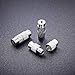 KISSITTY 100 Sets Brass Screw Twist Clasps Platinum Plated 1-1.2mm Hole Tube Fastener Cord End Caps 12x4mm for DIY Jewelry Bracelet Necklace Making