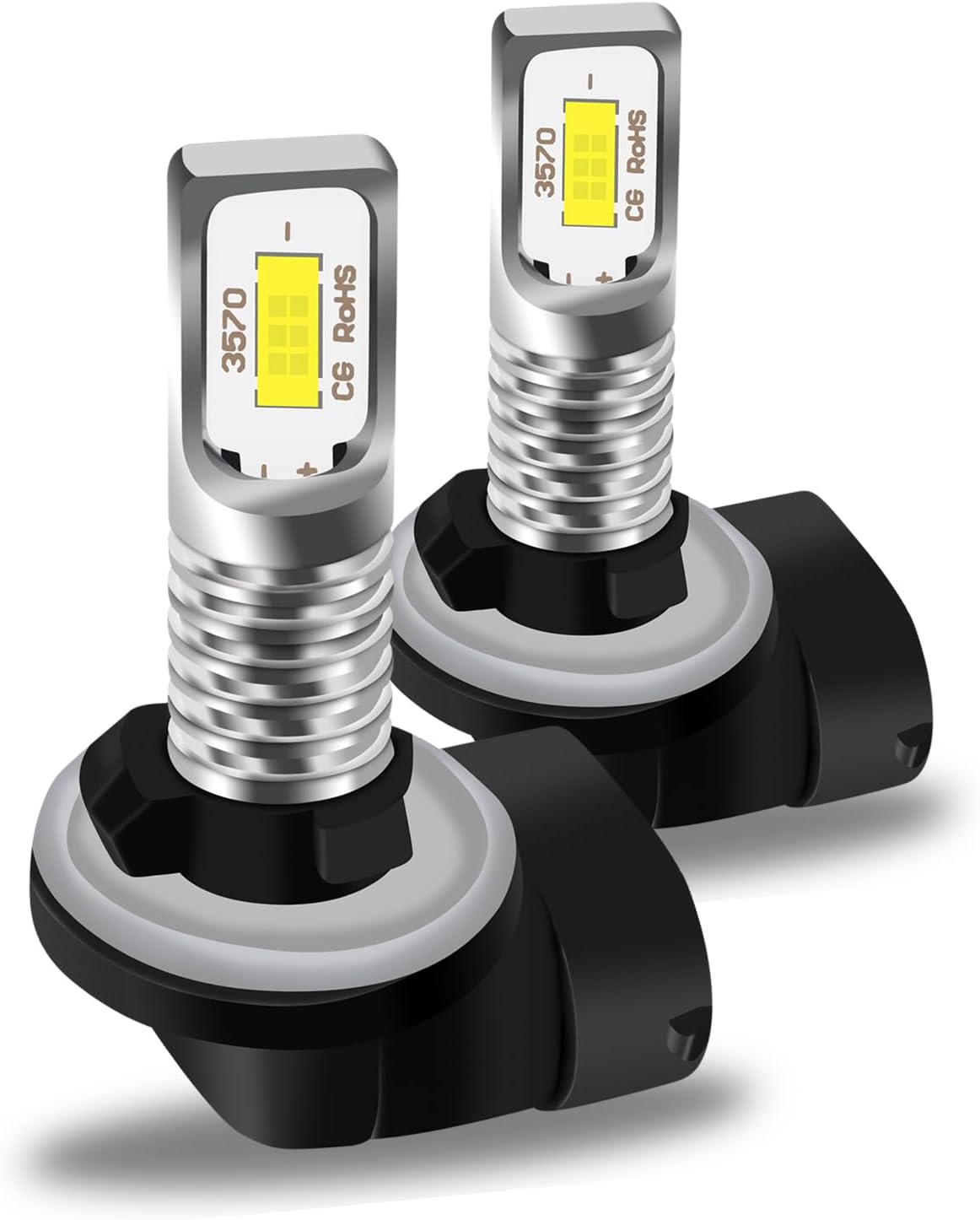 Compatible for Honda Pioneer 500 520 700 Fog Light Bulbs;year:2014 2015 2016 2017 2018 2019 2021 2022 2023 886/881 Fog Light Bulbs, 6000K White light,2-Pack