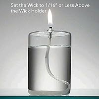 Vista 2 de Firefly Fuel 5-Inch Refillable Glass Pillar Candle - Liquid Candles are The Latest Trend in Candle Lighting