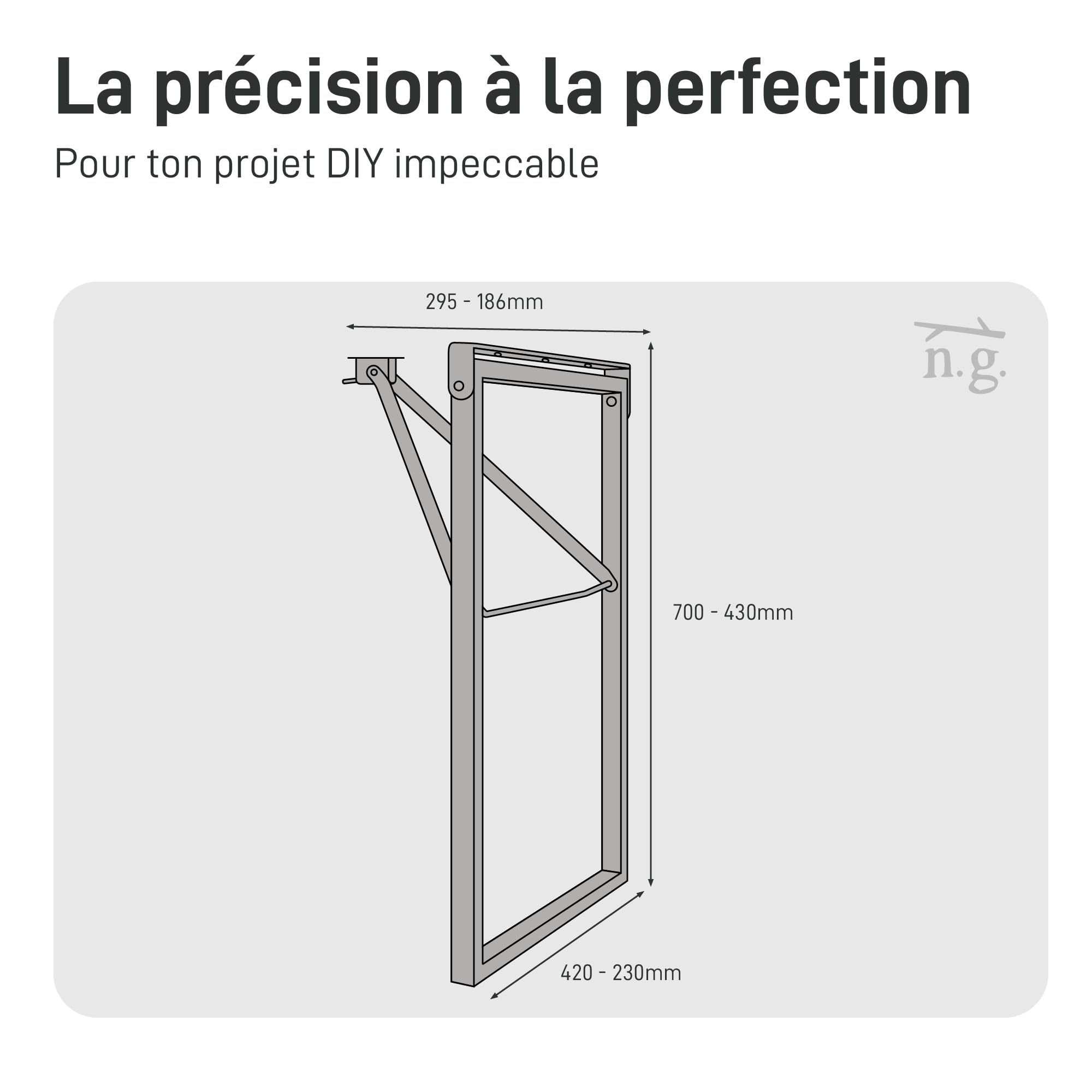 Natural Goods Berlin Lot de 2 bancs de jardin pliables (noir, 43 cm x 23 cm) – Pieds de banc en métal – Structure stable pour jardin, terrasse et camping
