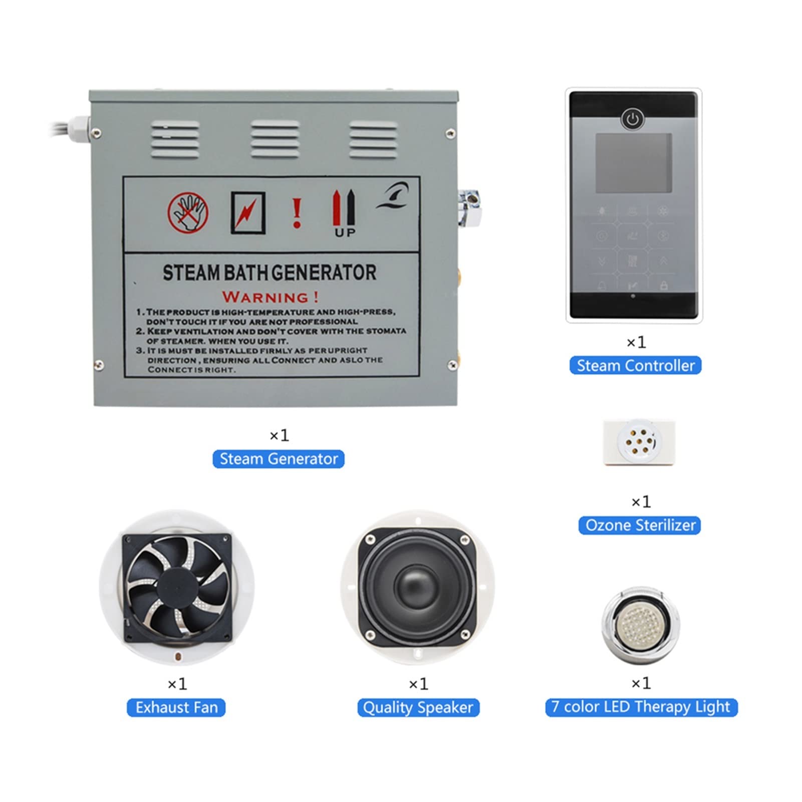 Calentador de Sauna 4. 5kw AC Generador baño Vapor húmedo con Accesorios SPA Ducha Válvula Seguridad láminas Vapor vaporizadora,Seguro y Confiable | VSC045-4.5KW-HP