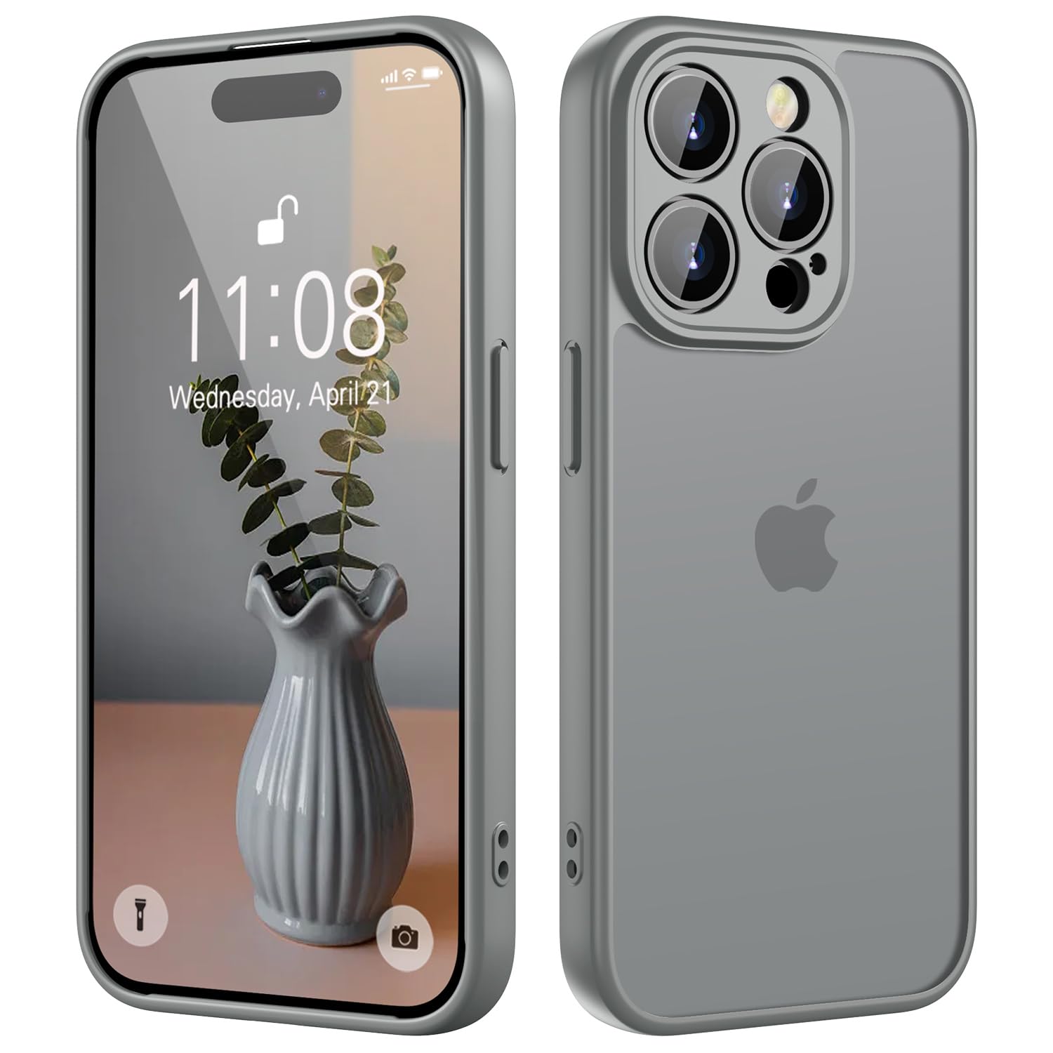 Coque antichoc iPhone 15 Pro KPPIT protection militaire gris - 7